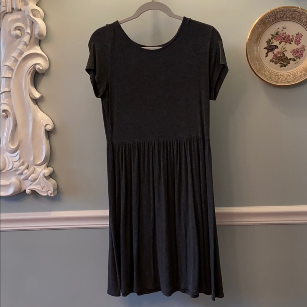 Cozy t-shirt dress (dark gray)